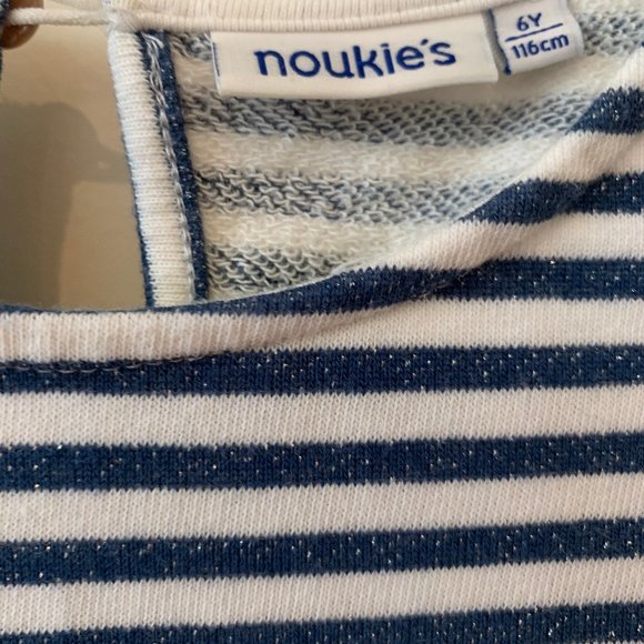 Blue/white striped drop-waist tutu dress - size 6 - Picture 2 of 2